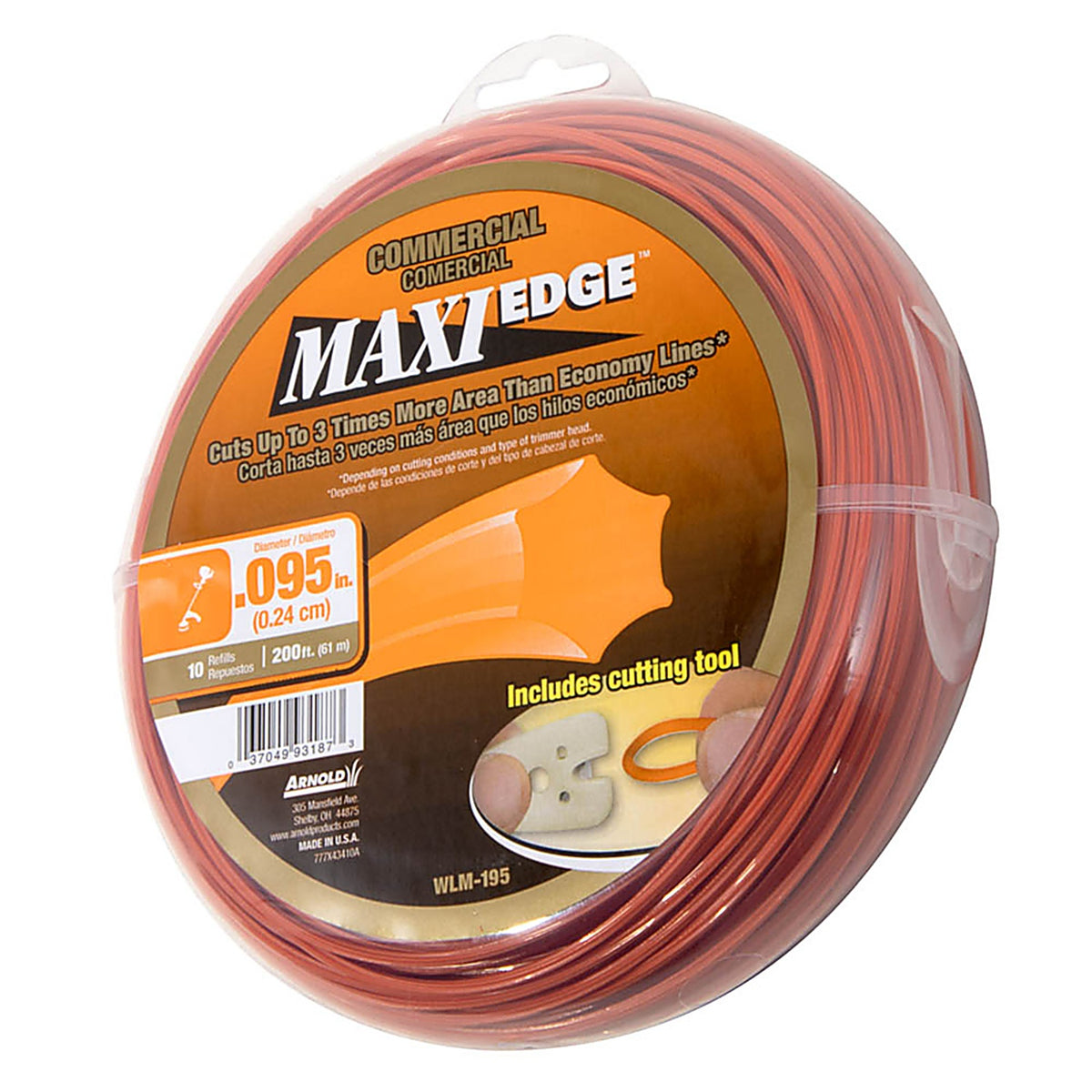 Arnold - WLM-195 - Maxi Edge Commercial Grade .095 in. D X 200 ft. L Trimmer Line