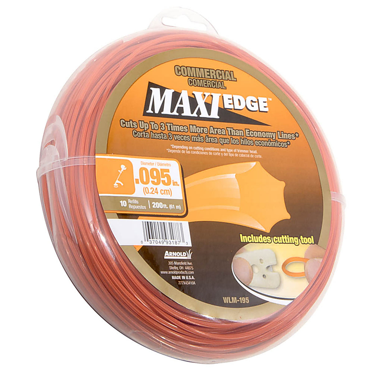 Arnold - WLM-195 - Maxi Edge Commercial Grade .095 in. D X 200 ft. L Trimmer Line