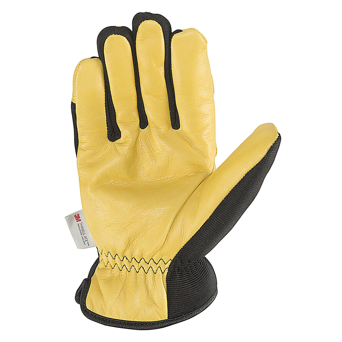 Wells Lamont - 3233XL - Men's Saddletan Grain Winter Work Gloves Black/Yellow XL 1 pair
