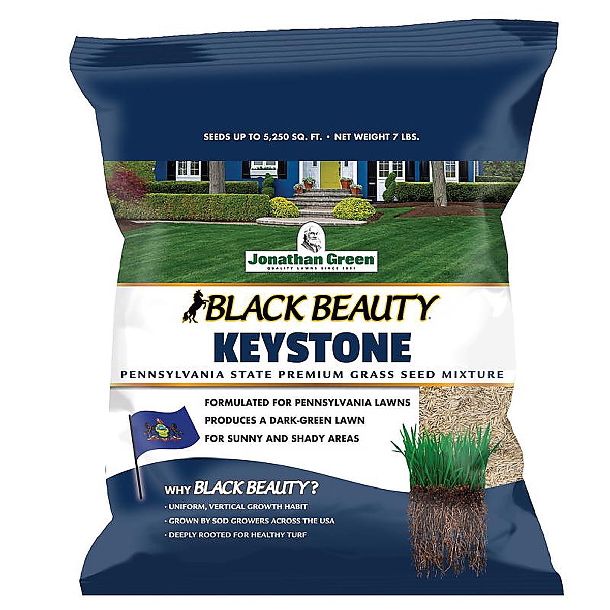 Jonathan Green - 10361 - Black Beauty Keystone All Grasses Sun or Shade Grass Seed 7 lb