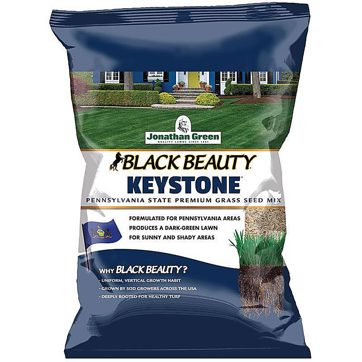 Jonathan Green - 10362 - Black Beauty Keystone All Grasses Sun or Shade Grass Seed 25 lb