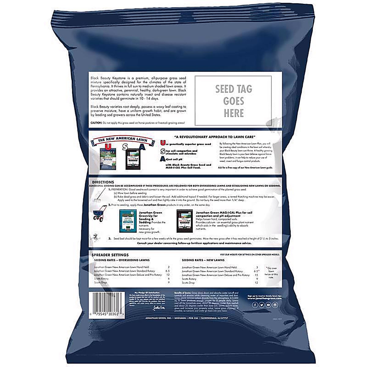 Jonathan Green - 10362 - Black Beauty Keystone All Grasses Sun or Shade Grass Seed 25 lb