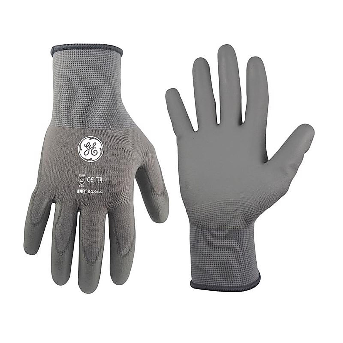 GE - GG205LC - Unisex Dipped Gloves Gray L 1 pair