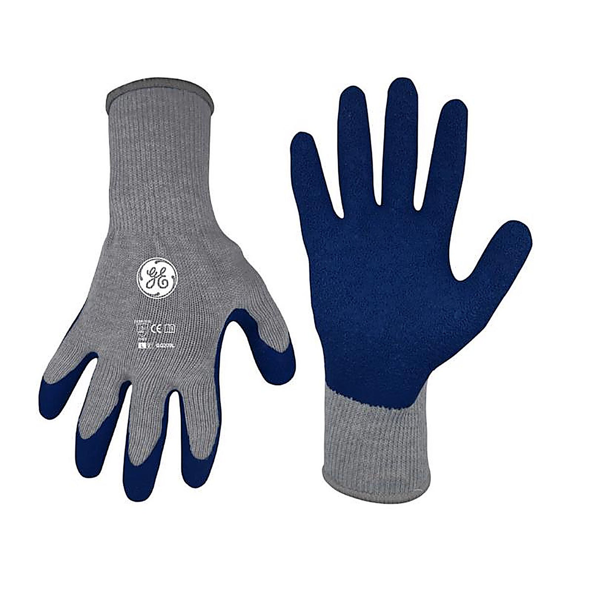 GE - GG209LC - Unisex Crinkle Dipped Gloves Blue/Gray L 1 pair