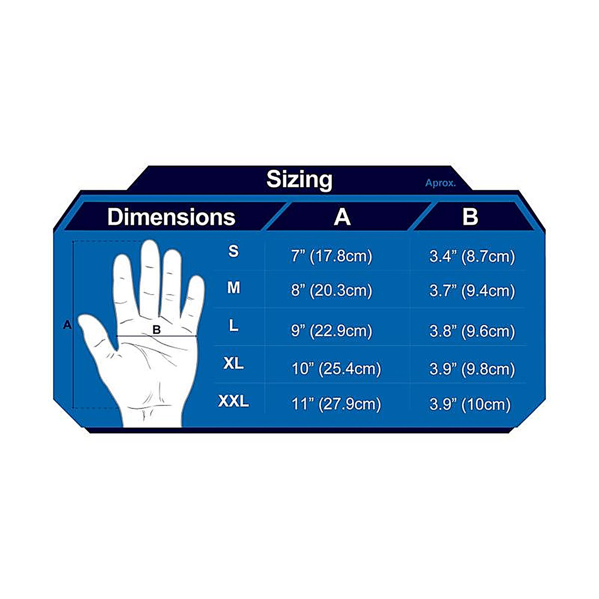 GE - GG215XLC - Unisex Dipped Gloves Black/Blue XL 1 pair