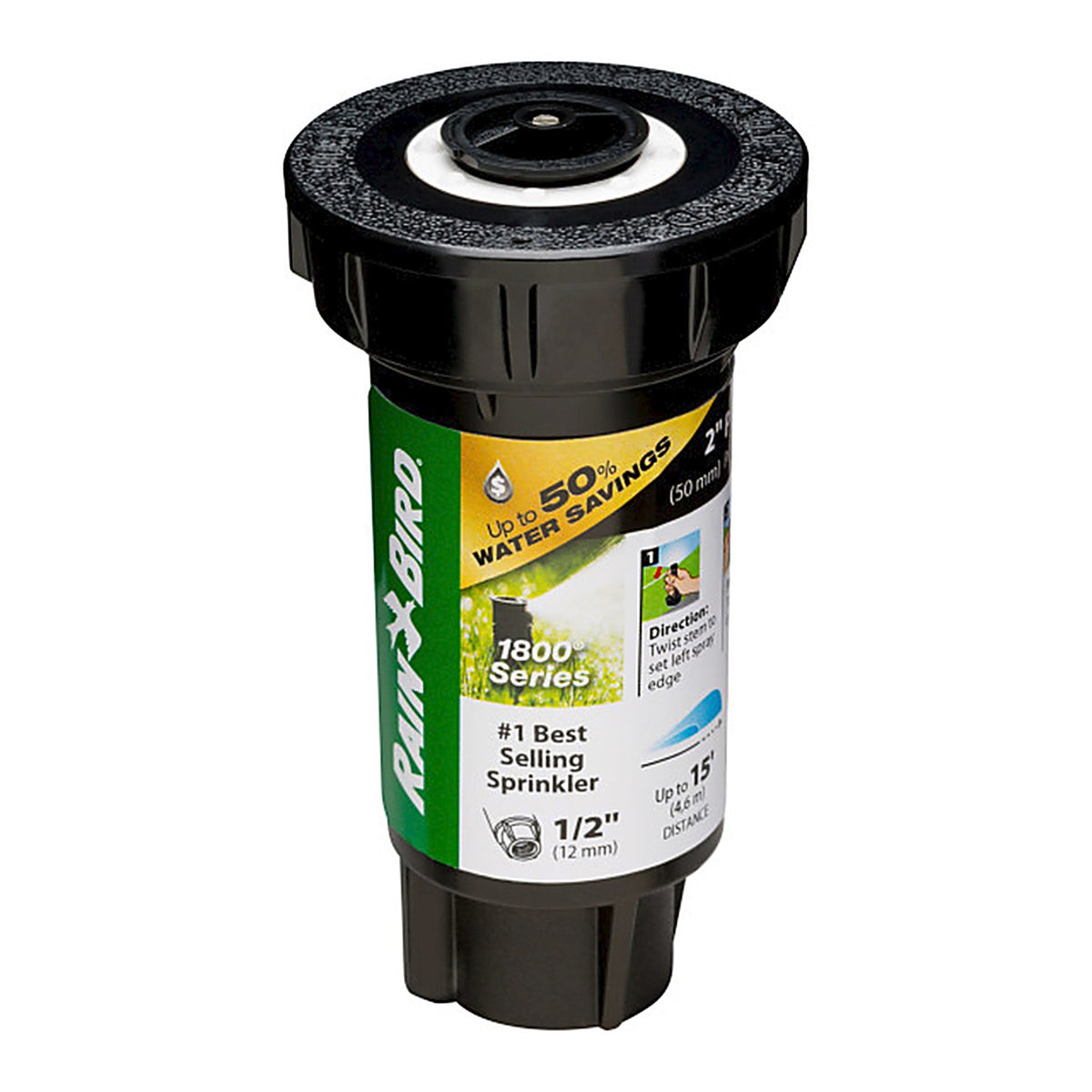 Rain Bird - 1802HV15PR - 1800 Series 2 in. H Adjustable Pop-Up Spray Head