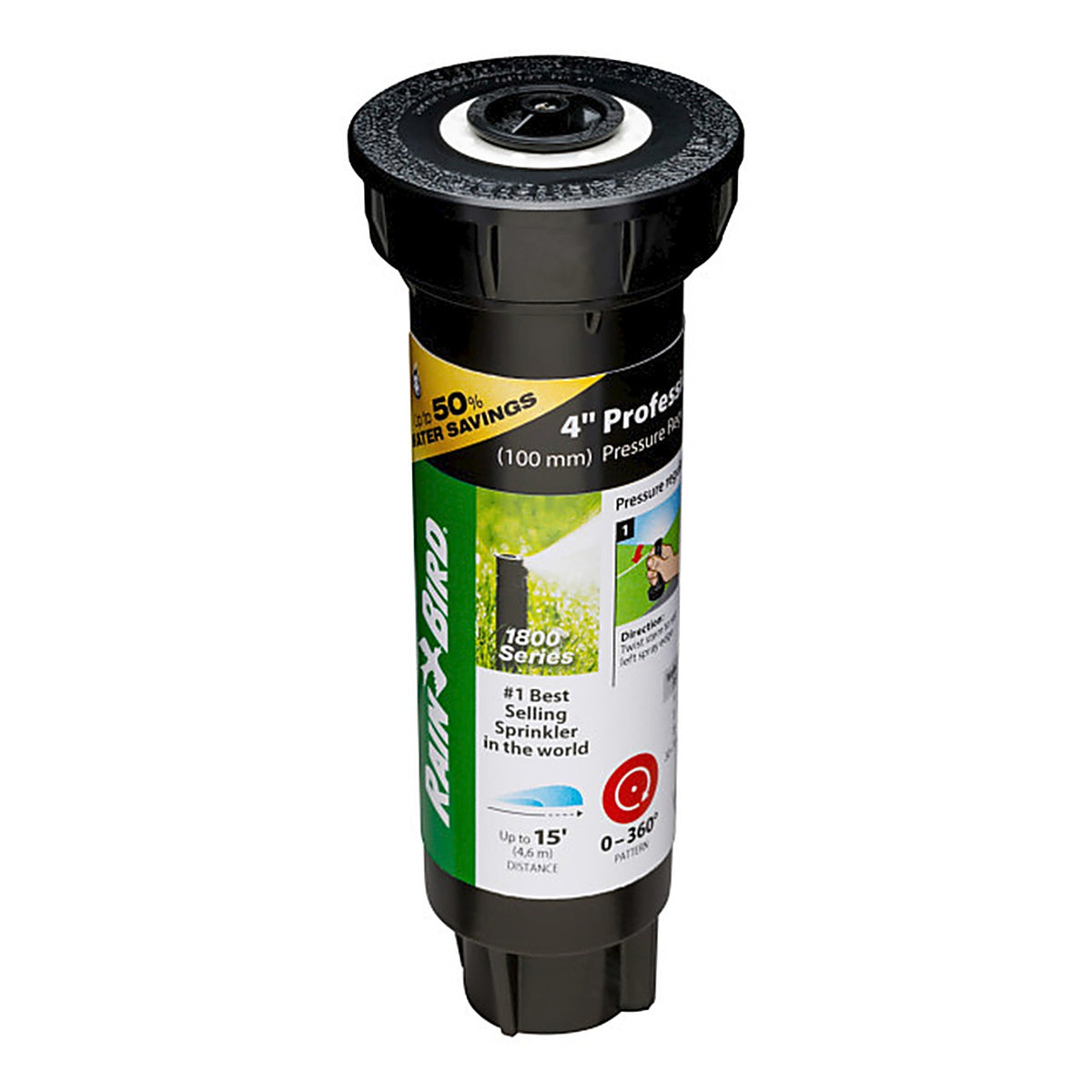 Rain Bird - 1804HV15PR - 1800 Series 4 in. H Adjustable Pop-Up Spray Head