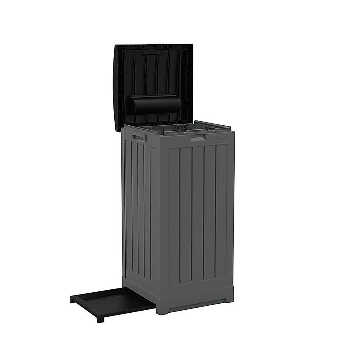 Suncast - GH3900 - Trash Hideaway 39 gal Peppercorn Resin Trash Can Lid Included