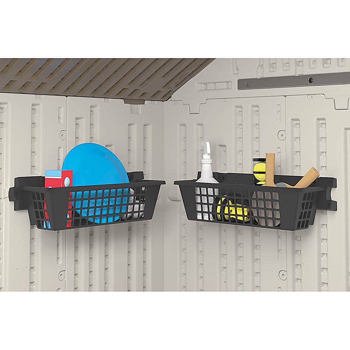 Suncast - BMSBSKT2PK - 7 in. H X 25 in. W X 7.25 in. D Plastic Shed Basket