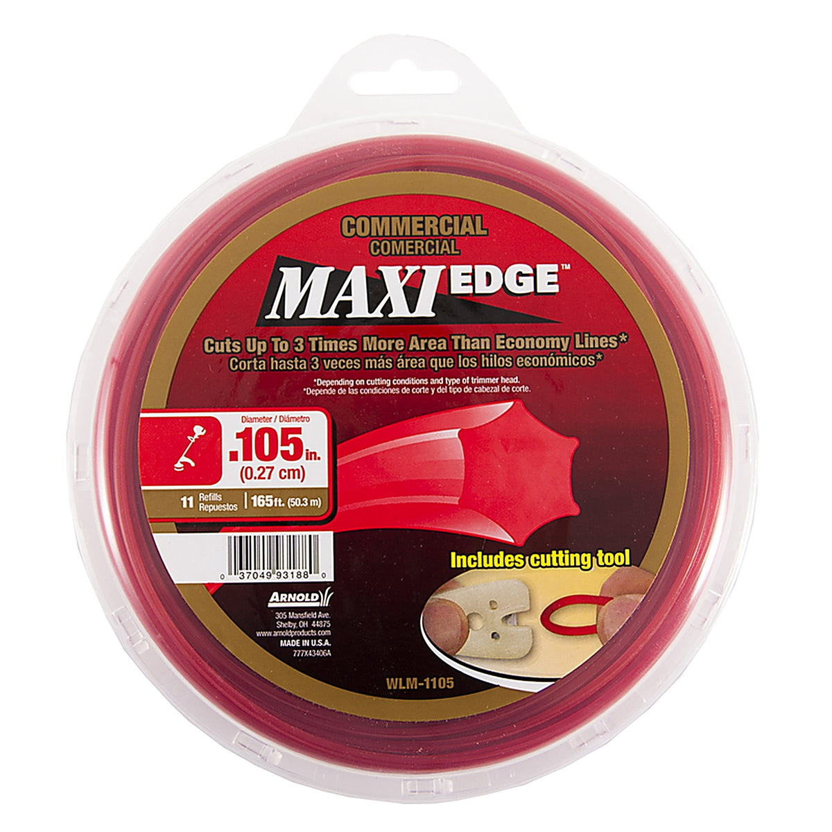 Arnold - WLM-1105 - Maxi Edge Commercial Grade .105 in. D X 165 ft. L Trimmer Line