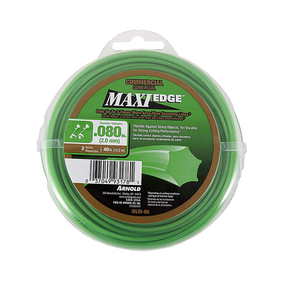 Arnold - WLM-80 - Maxi Edge Commercial Grade .080 in. D X 40 ft. L Trimmer Line