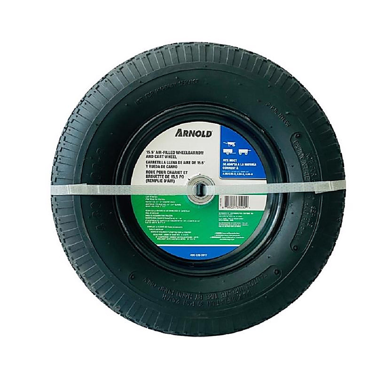 Arnold - 490-326-0017 - 15.5 in. D 350 lb Wheelbarrow Wheel Steel 1 pk