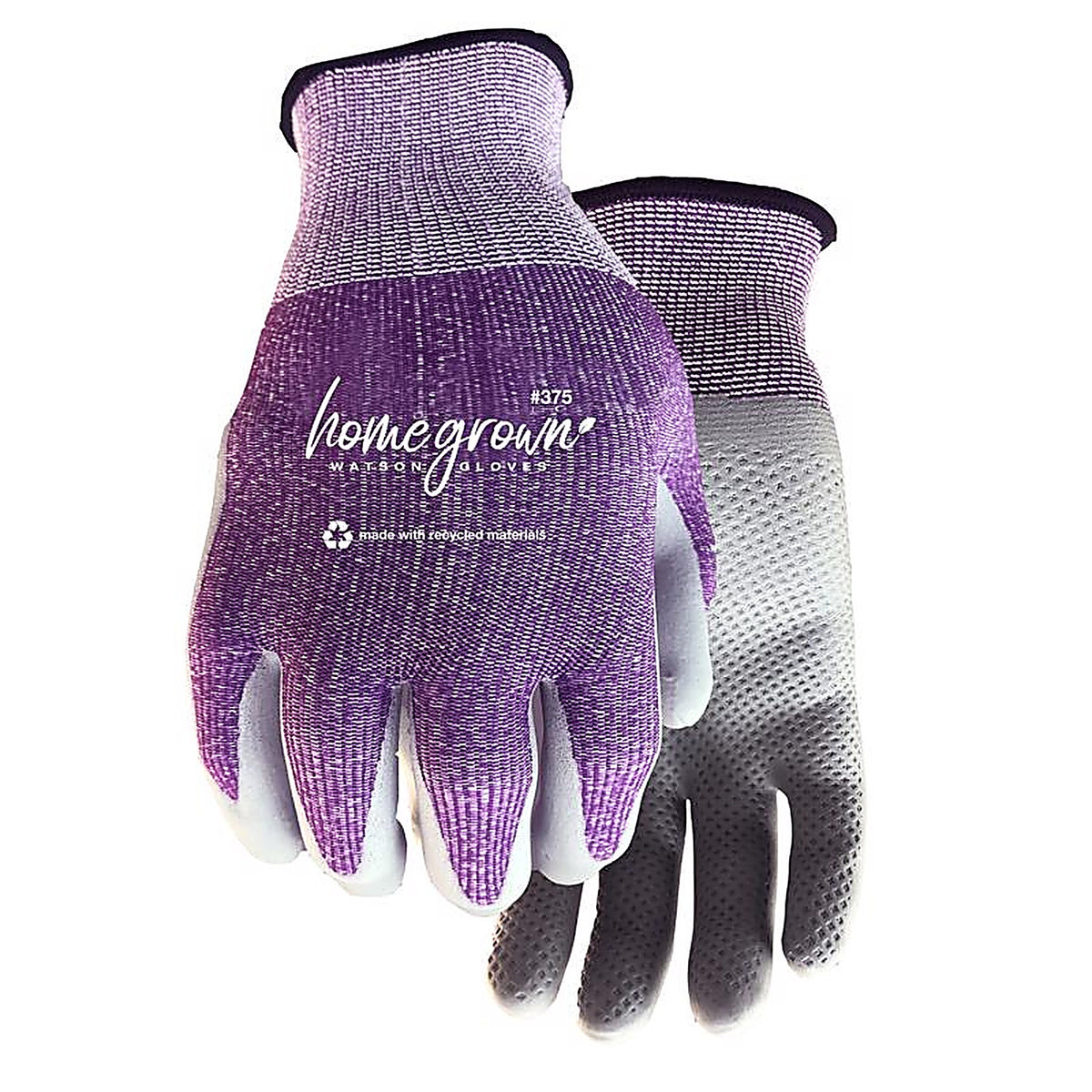 Watson Gloves - 375-S - Home Grown S Polyester Karma Purple Dipped Gloves