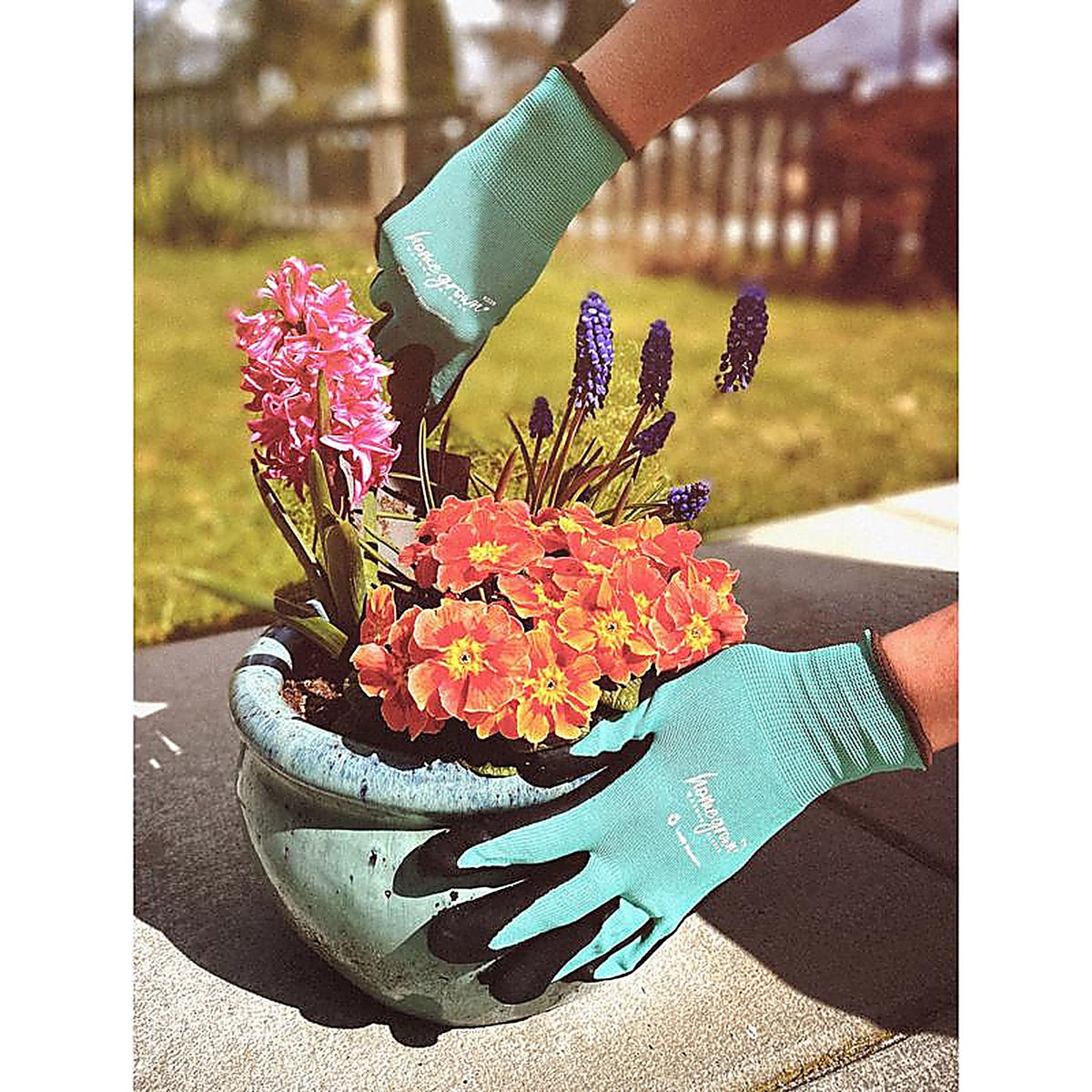 Watson Gloves - 329-S - Home Grown S Nylon Jade Black/Green Dipped Gloves