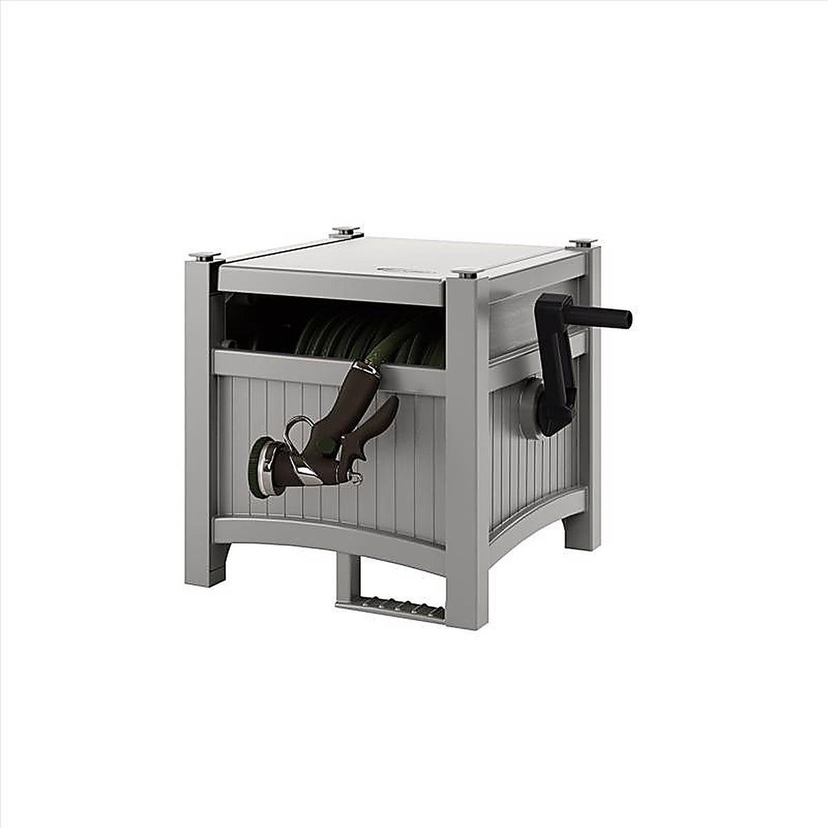 Suncast - PHH100DY - 100 ft. Gray Free Standing Hideaway Hose Reel