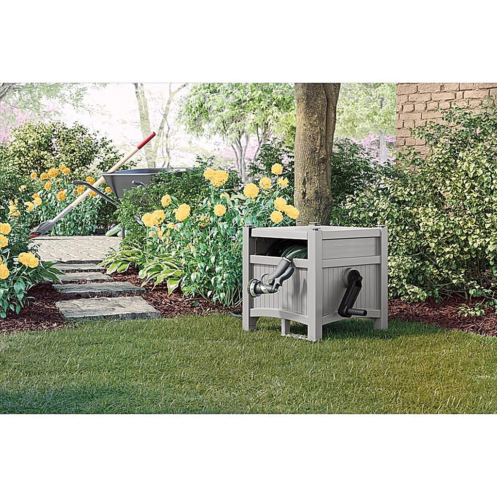Suncast - PHH100DY - 100 ft. Gray Free Standing Hideaway Hose Reel