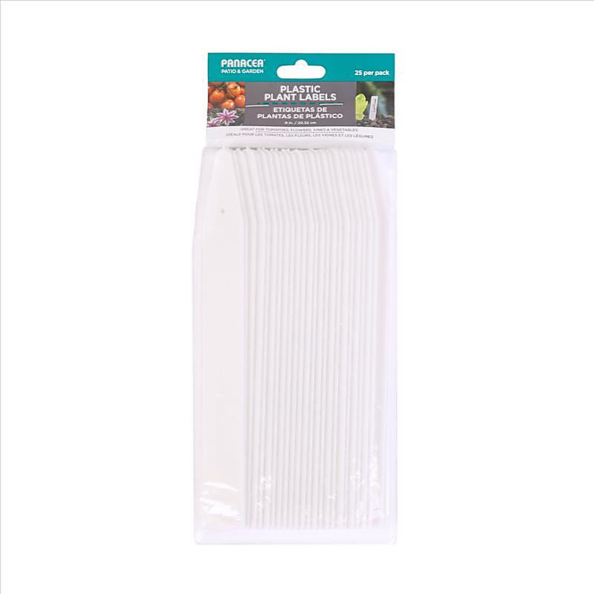Panacea - 86872A - 8 in. H X 4 in. W X 0.6 in. D White Plastic Plant Label