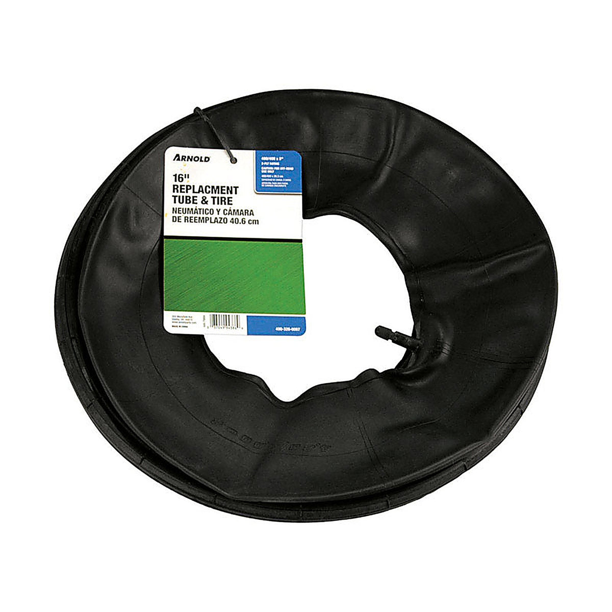 Arnold - 490-326-0007 - 8 in. Dia. x 16 in. Dia. 500 lb. capacity Wheelbarrow Inner Tube Rubber