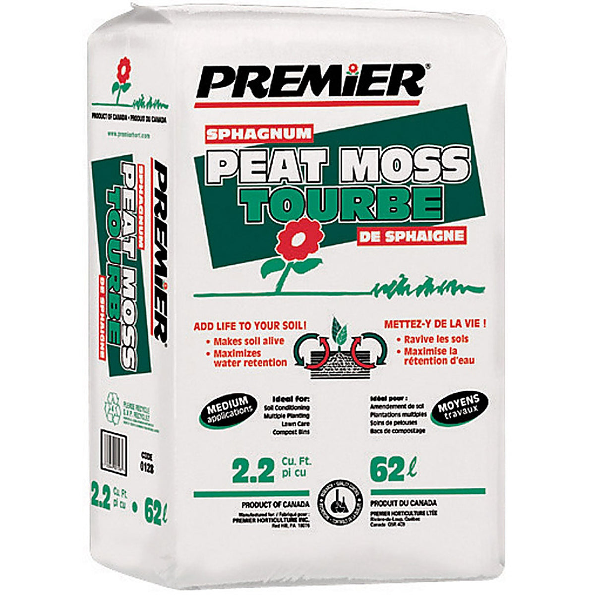 Premier - 0128P - Organic Sphagnum Peat Moss 2.2 ft