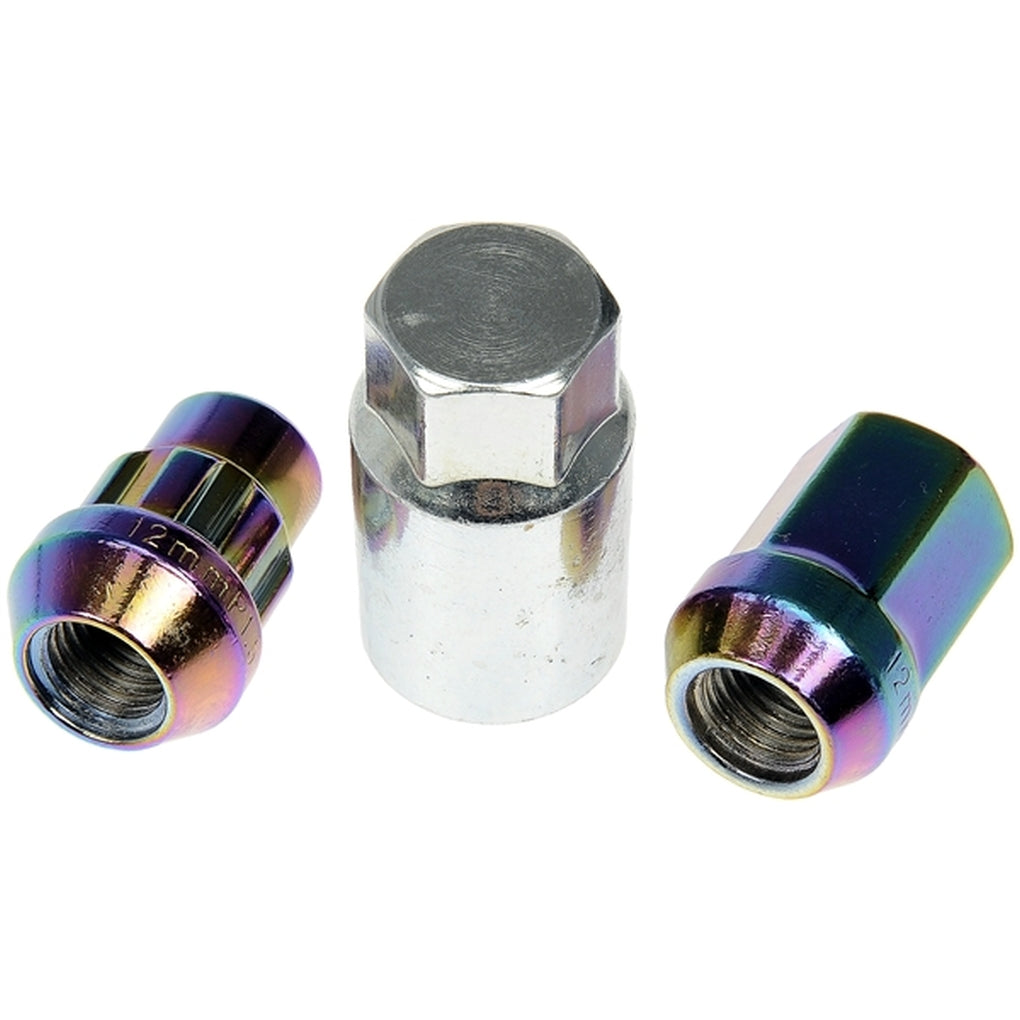 Dorman|713-375G|Rainbow/Neo-Chrome Acorn Wheel Nut Lock Set