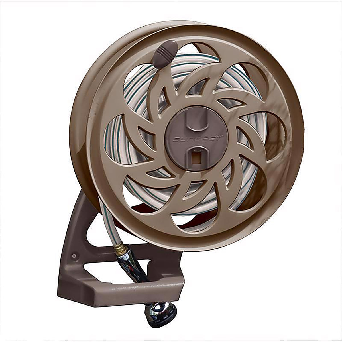 Suncast - STA125B - Slide Trak Hose Hideaway 125 ft. Wall Mount Hideaway Brown Hose Reel