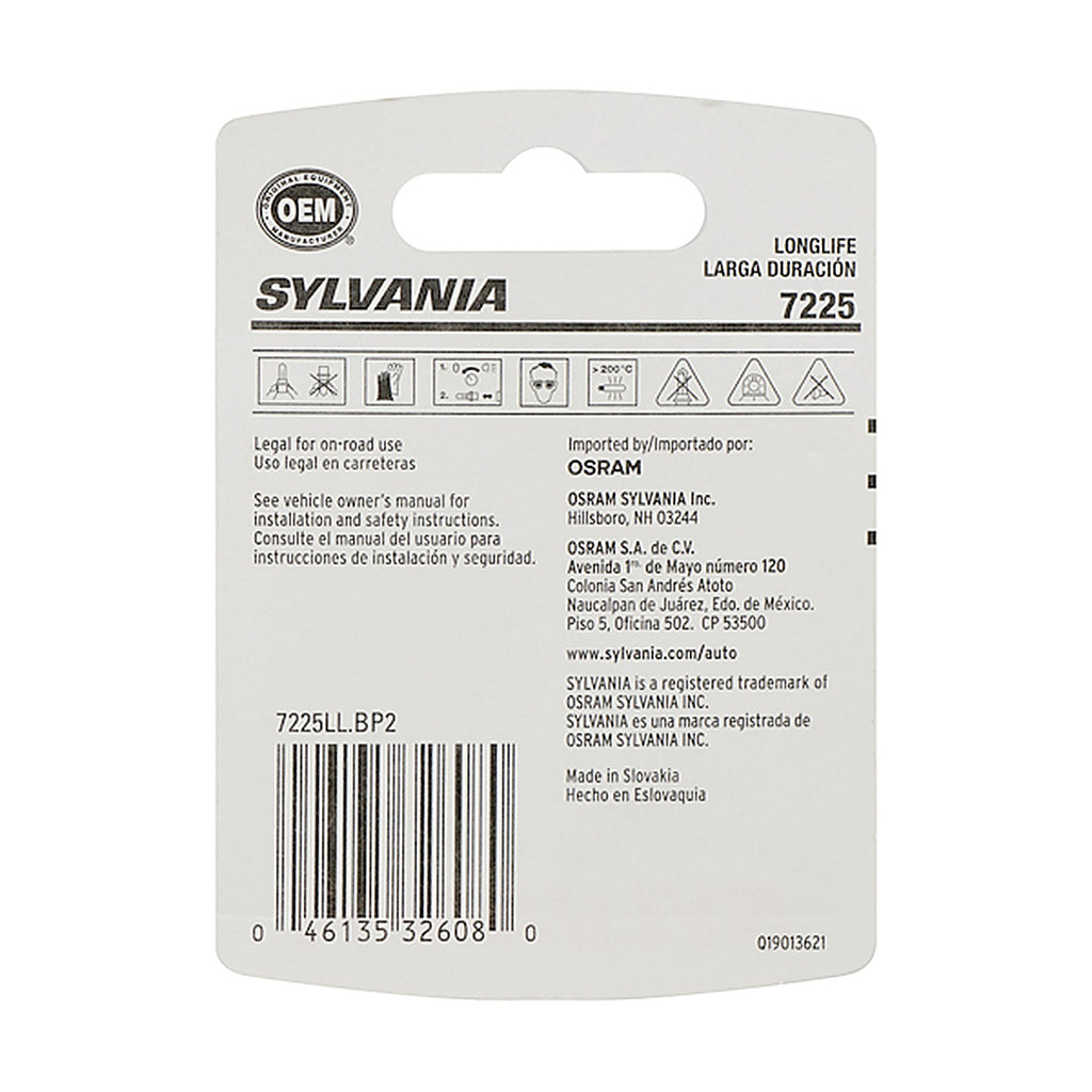 Sylvania - 7225LLBP2 - 7225 Long Life Mini Bulb, 2 Pack