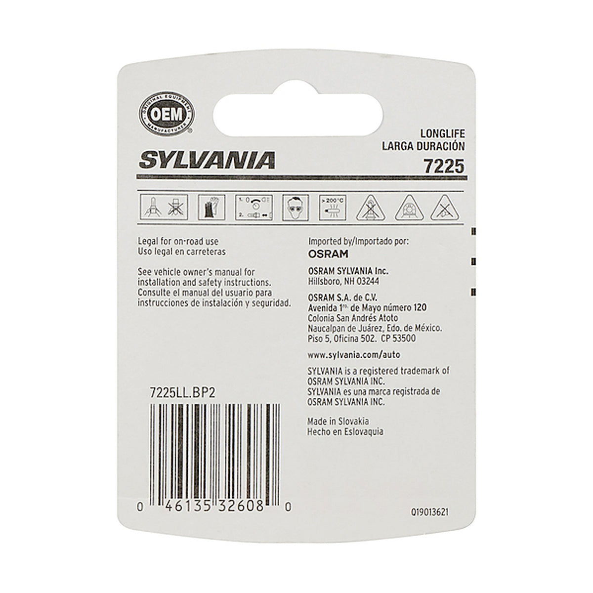 Sylvania - 7225LLBP2 - 7225 Long Life Mini Bulb, 2 Pack