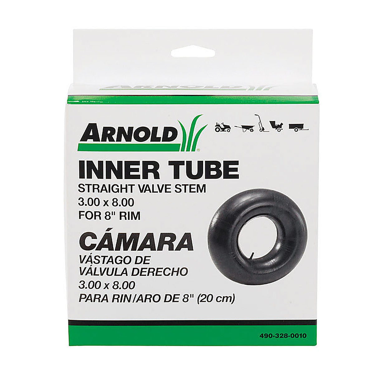 Arnold - 490-328-0010 - 8 in. Dia. x 8 in. Dia. Inner Tube Rubber
