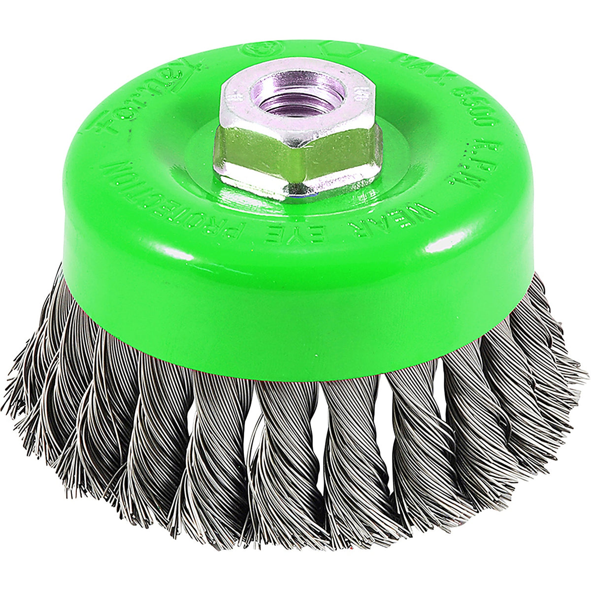 Forney - 72753 - Cup Brush, Knotted, 4 Inch X .020 Inch X 5/8 in-11 Arbor