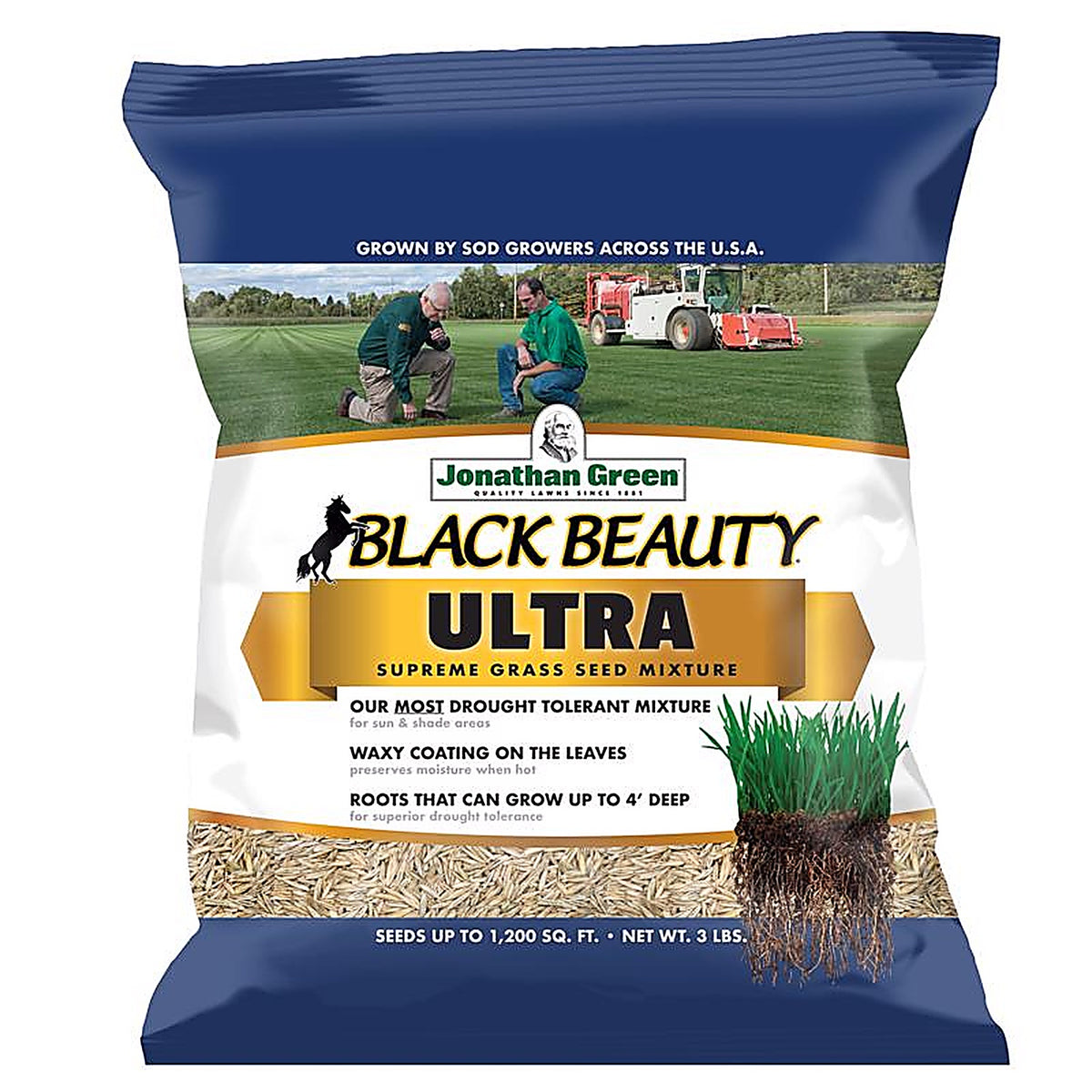 Jonathan Green - 10321 - Black Beauty Ultra All Grasses Sun or Shade Grass Seed 3 lb