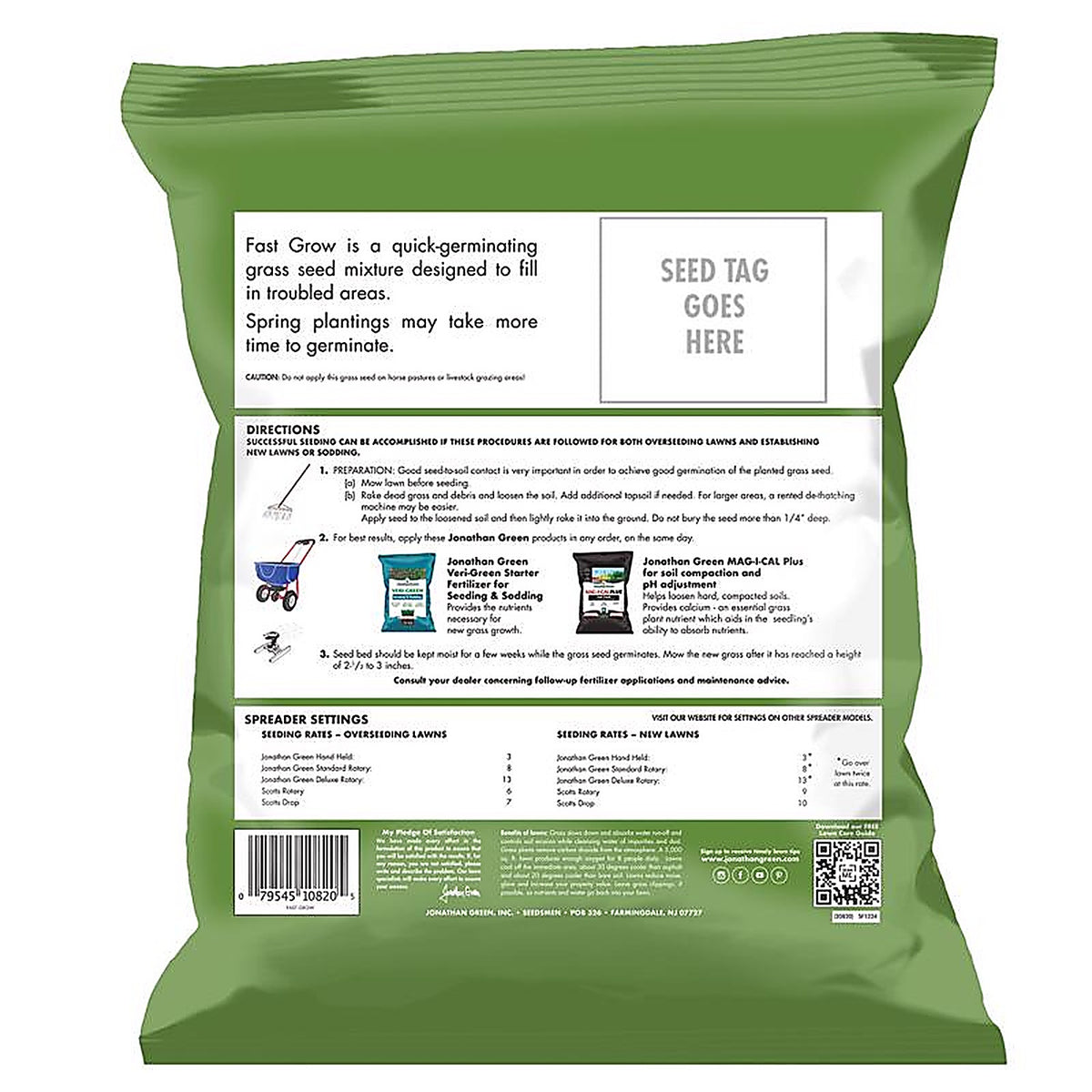 Jonathan Green - 10820 - Fast Grow Mixed Sun or Shade Grass Seed 3 lb