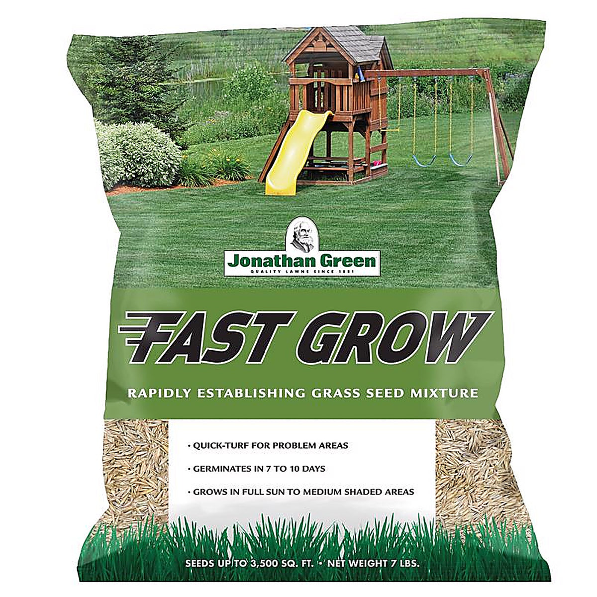 Jonathan Green - 10840 - Fast Grow Mixed Sun or Shade Grass Seed 7 lb