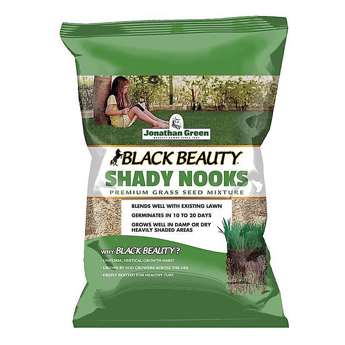Jonathan Green - 11957 - Black Beauty Shady Nooks Mixed Full Shade Grass Seed 3 lb