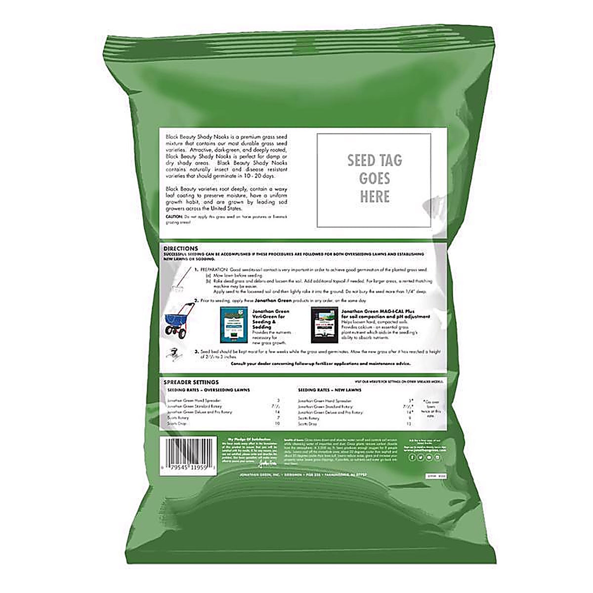 Jonathan Green - 11957 - Black Beauty Shady Nooks Mixed Full Shade Grass Seed 3 lb