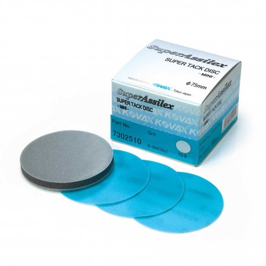 Eagle Abrasives|730-2510|Abrasive Disc, 3 in, 600 Grit, Super-Tack Attachment, Sky, 50/Pack
