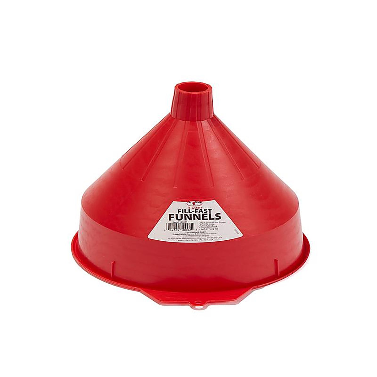 Miller - 100021 - Orange 10-1/2 in. H Plastic 192 oz. Funnel