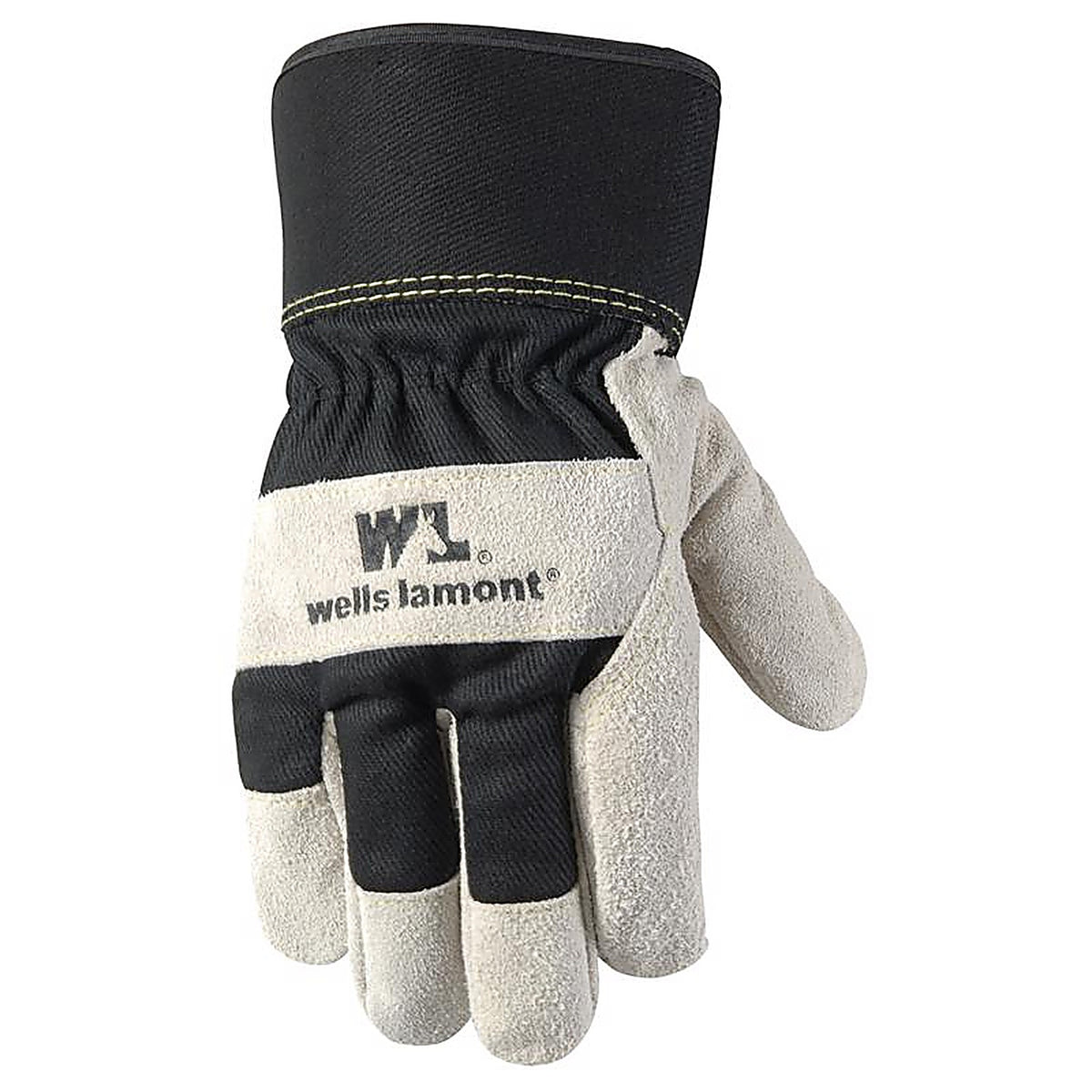 Wells Lamont - 5130M-NEW - M Split Cowhide Leather Black/Brown Gloves