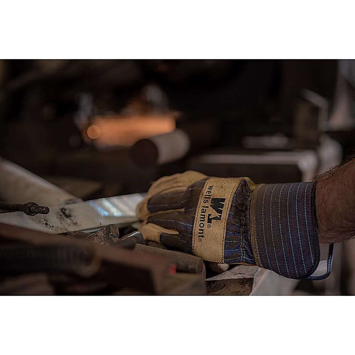 Wells Lamont - 3300L - Men's Leather Palm Gloves Palomino L 1 pair