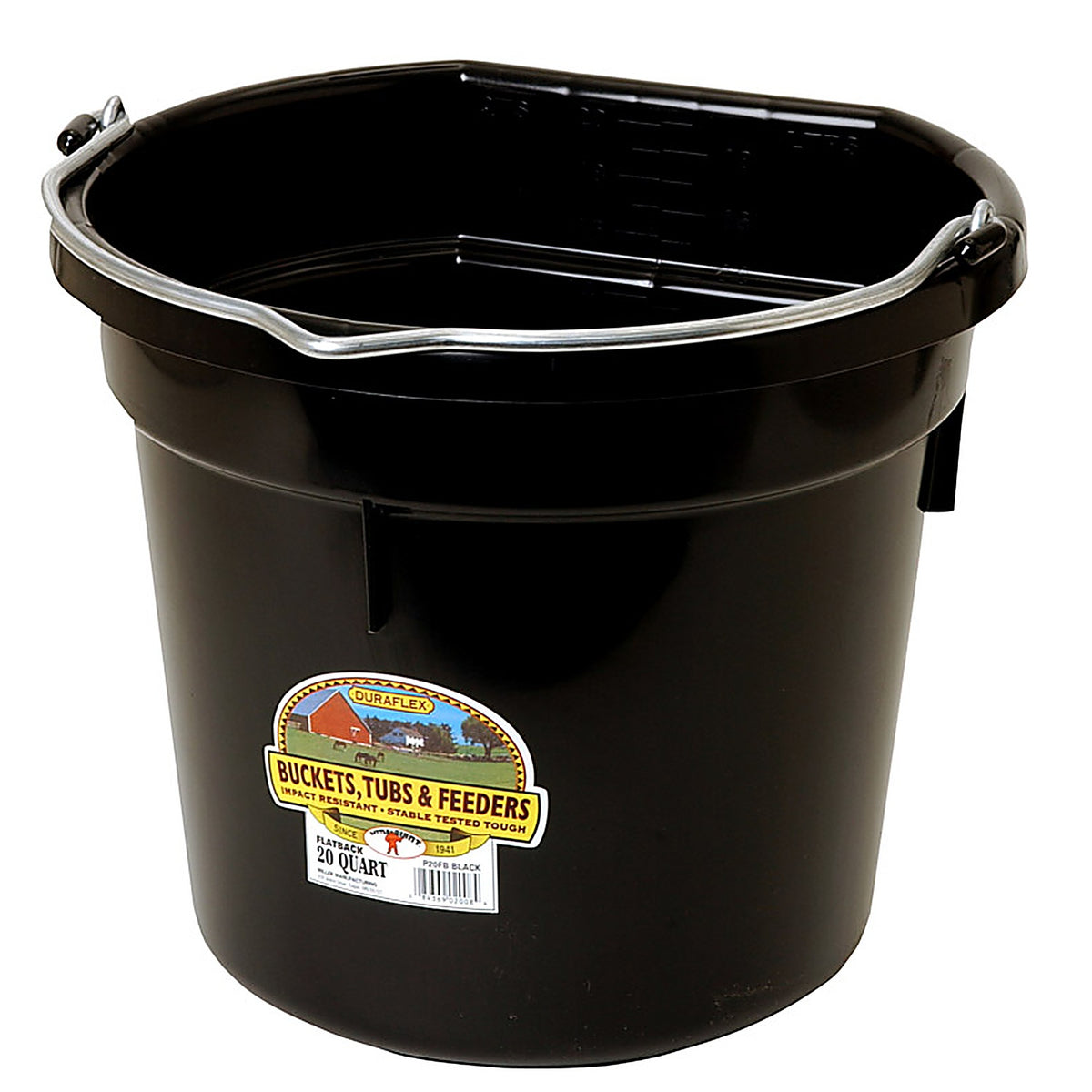 Little Giant - P20FBBLACK6 - Flat Back 20 qt. Bucket Black