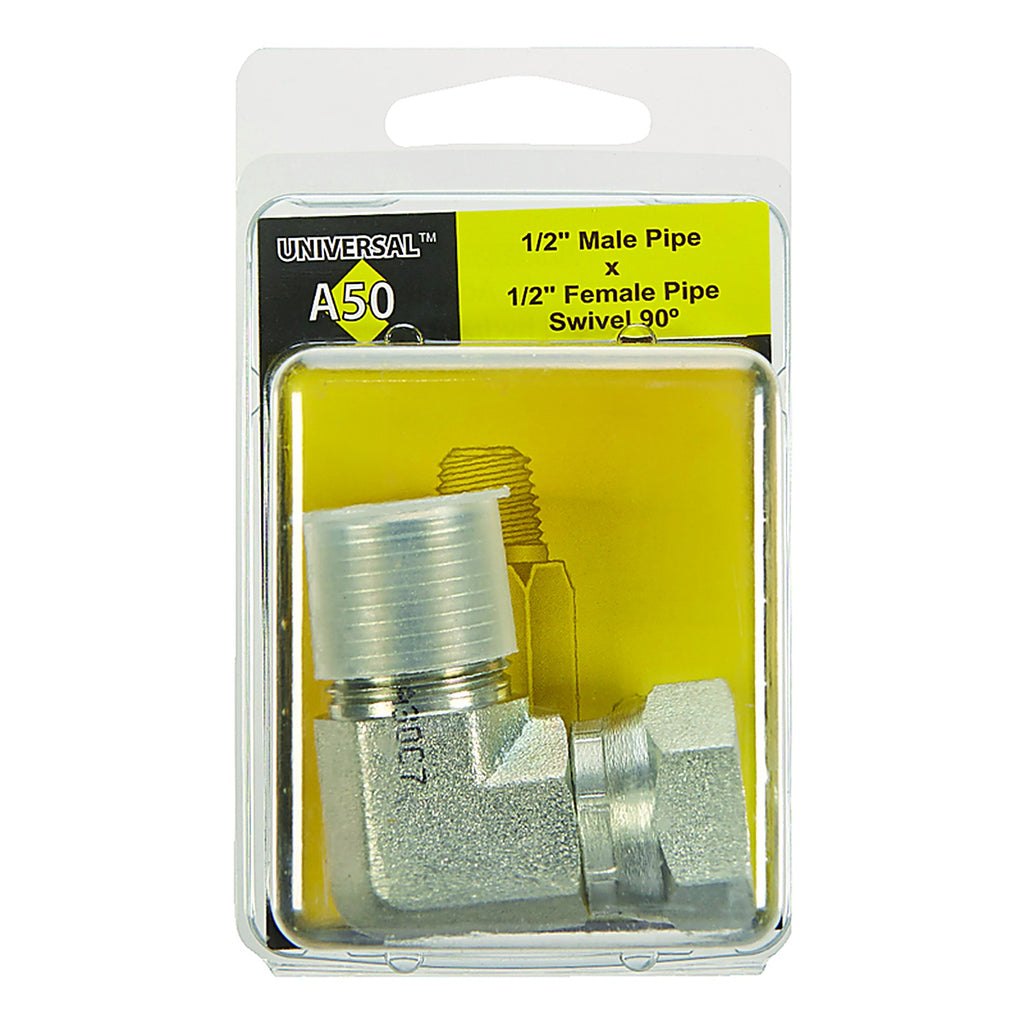 Apache Hose - 39005175 - Steel 1/2 in. Dia. x 1/2 in. Dia. Hydraulic Adapter - 1/Pack