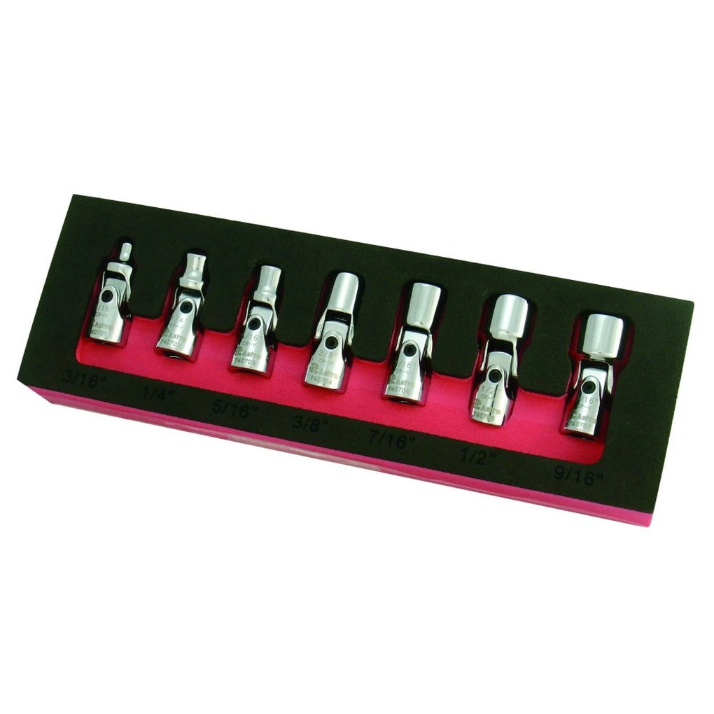 Astro Pneumatic - 7407 - 7pc. 1/4 in Drive Flex Socket Set - 6 Point - SAE