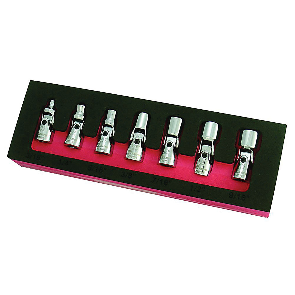 Astro Pneumatic - 7407 - 7pc. 1/4 in Drive Flex Socket Set - 6 Point - SAE