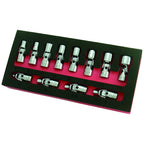 Astro Pneumatic - 7412 - 12pc. 1/4 in Drive Flex Socket Set - 6 Point - Metric