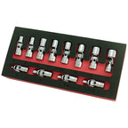 Astro Pneumatic - 7412 - 12pc. 1/4 in Drive Flex Socket Set - 6 Point - Metric
