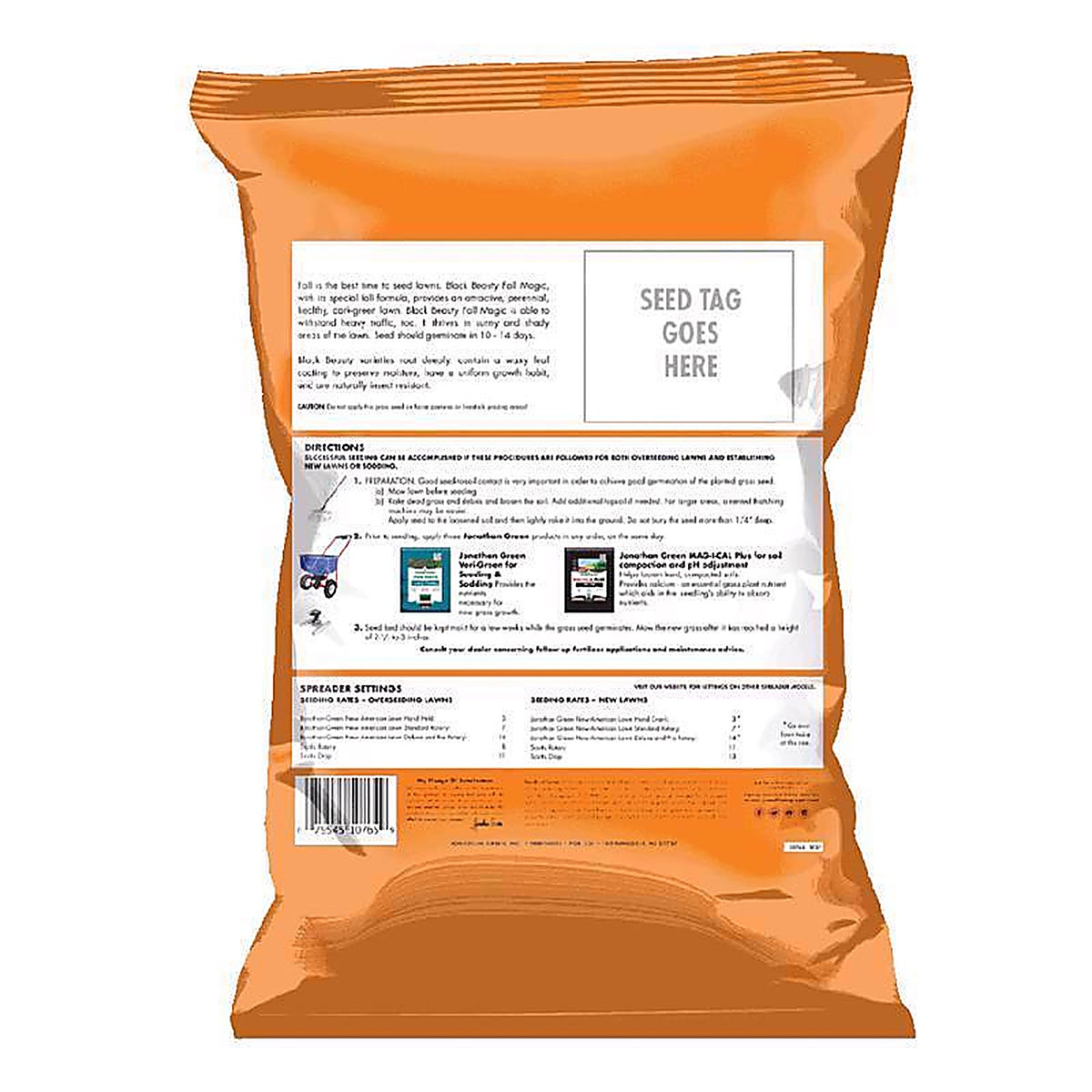 Jonathan Green - 10768 - Black Beauty Fall Magic All Grasses Sun or Shade Grass Seed 7 lb