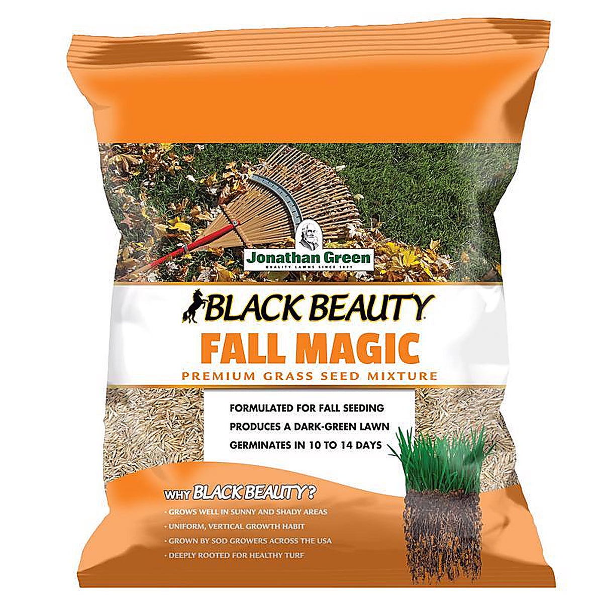 Jonathan Green - 10765 - Black Beauty Fall Magic All Grasses Sun or Shade Grass Seed 3 lb