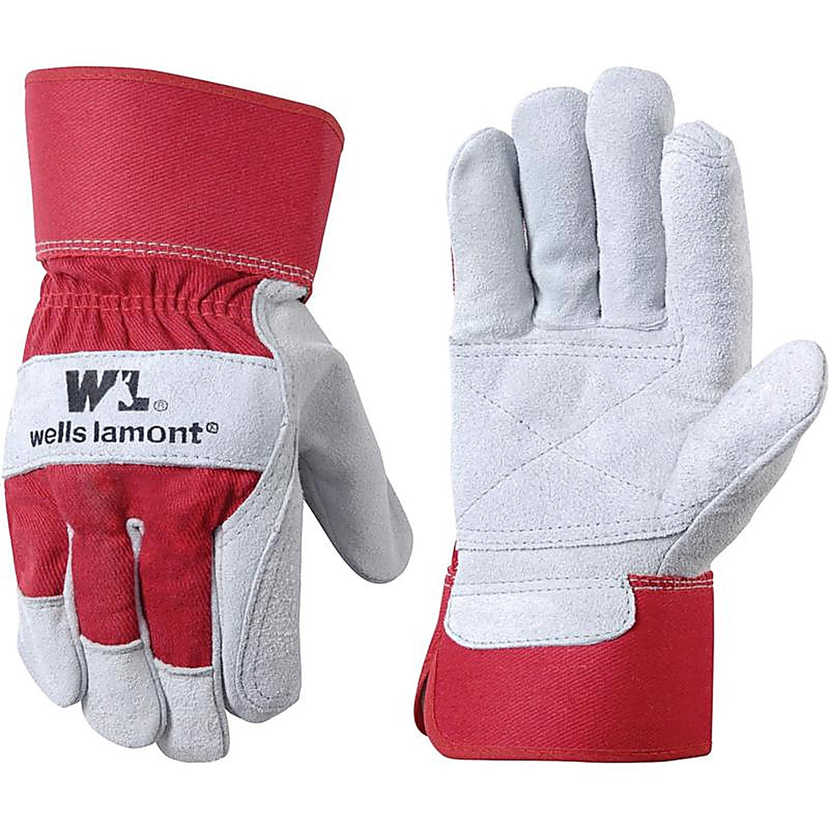Wells Lamont - 4050XL - Universal Cowhide Leather Work Gloves Red XL 1 each