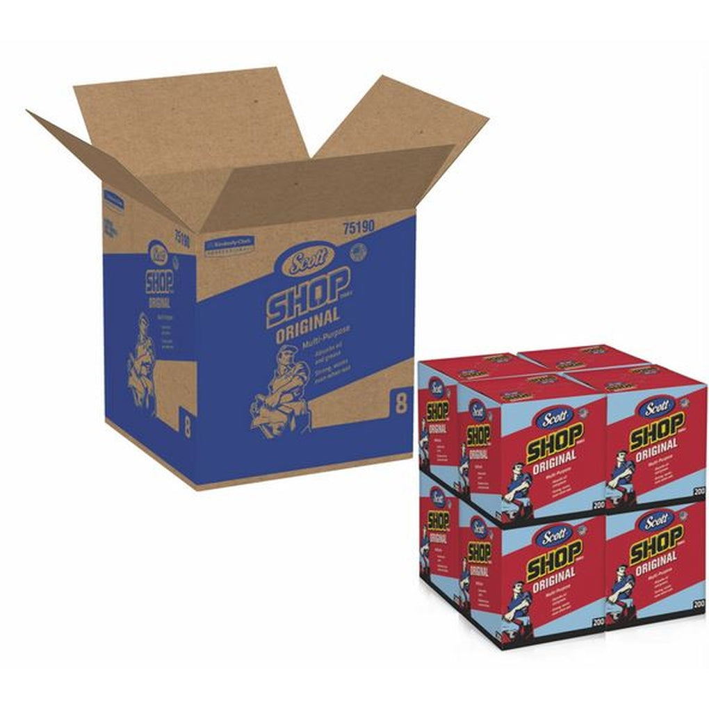 Scott - 75190 - Shop Towels, 1 Box, 200CT