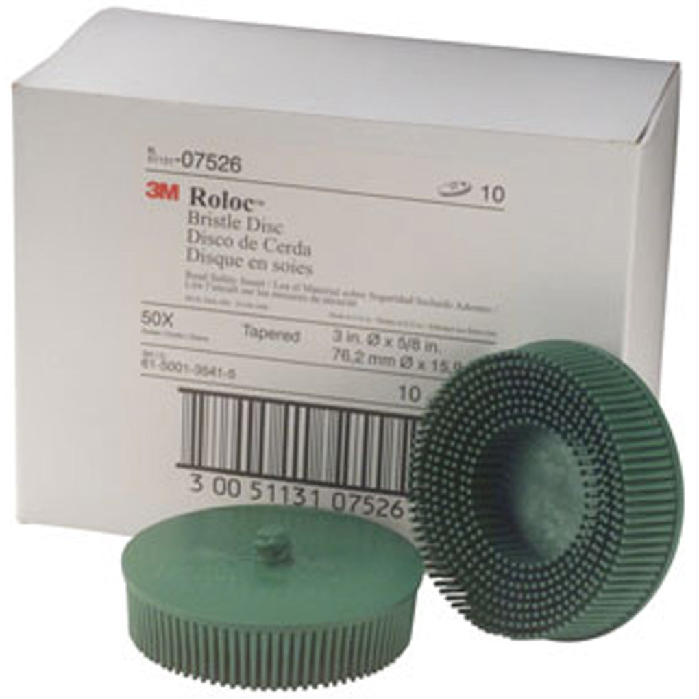 3M - 07526 - Scotch-Brite Roloc Bristle Disc, 3 in, 50 grit - 10/Pack