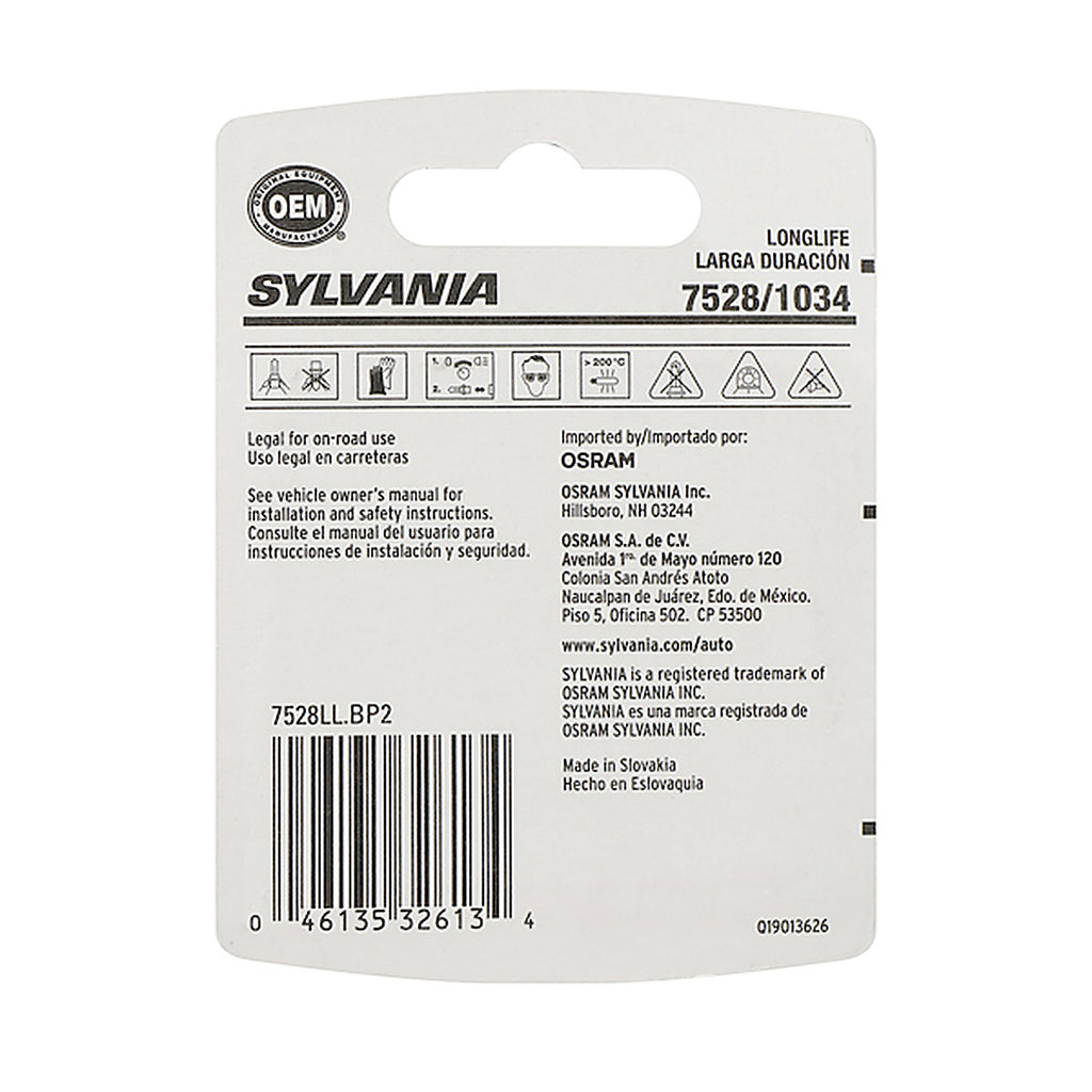 Sylvania - 7528LLBP2 - 7528 Long Life Mini Bulb, 2 Pack